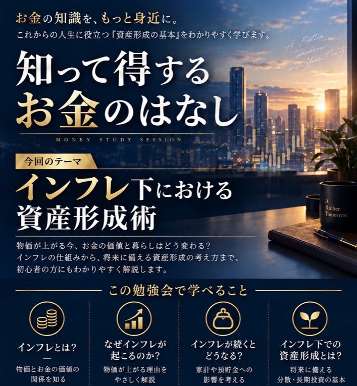 第3回 インフレ下における資産形成術 のチラシ